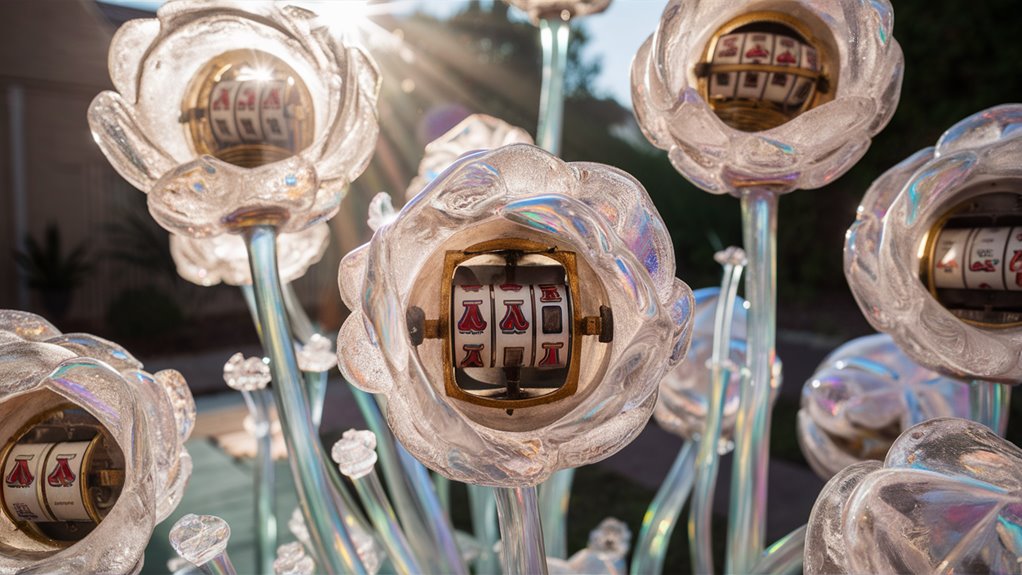 creative glass garden art