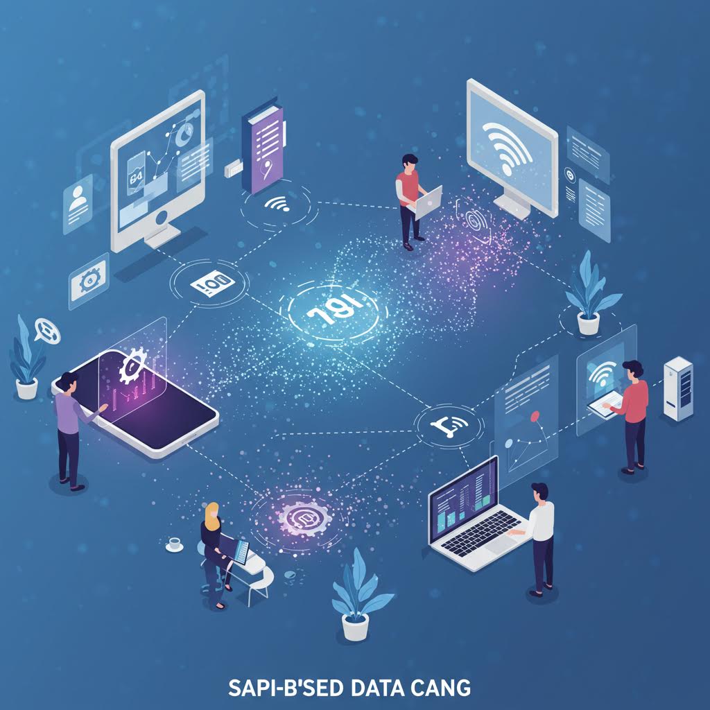 API 기반 데이터 수집과 네트워크 흐름을 설명하는 인포그래픽