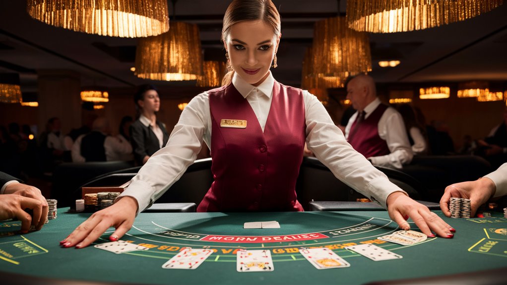 dealers facilitate casino entertainment