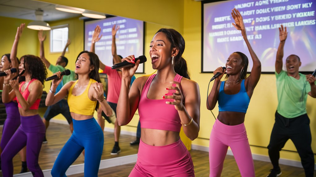 exercise through song performance