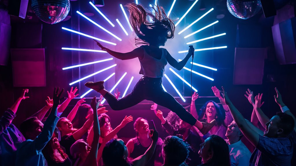 fast energetic dancing performance