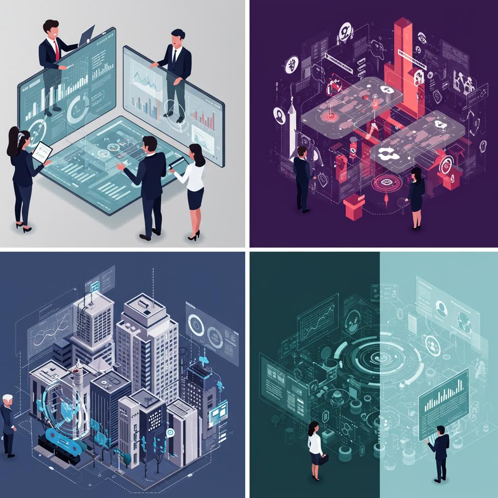 금속 질감의 서버 랙과 그래프 인터페이스가 함께 구성되어 데이터 자산의 안정성과 연결 구조를 강조한 기술적 장면