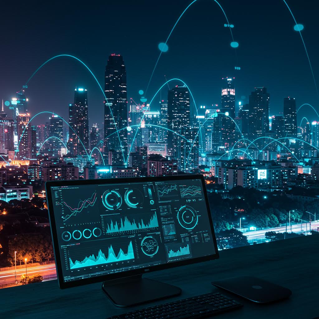 회의실에서 여러 인물이 디지털 보드를 중심으로 토론하며 데이터 투명성과 기업 신뢰성을 논의하는 장면